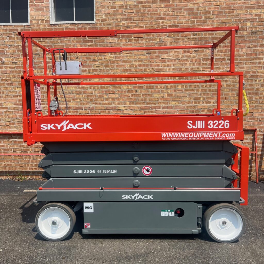 2018 Skyjack SJIII3226 fully refurbished electric scissor lift, 26 ft, red