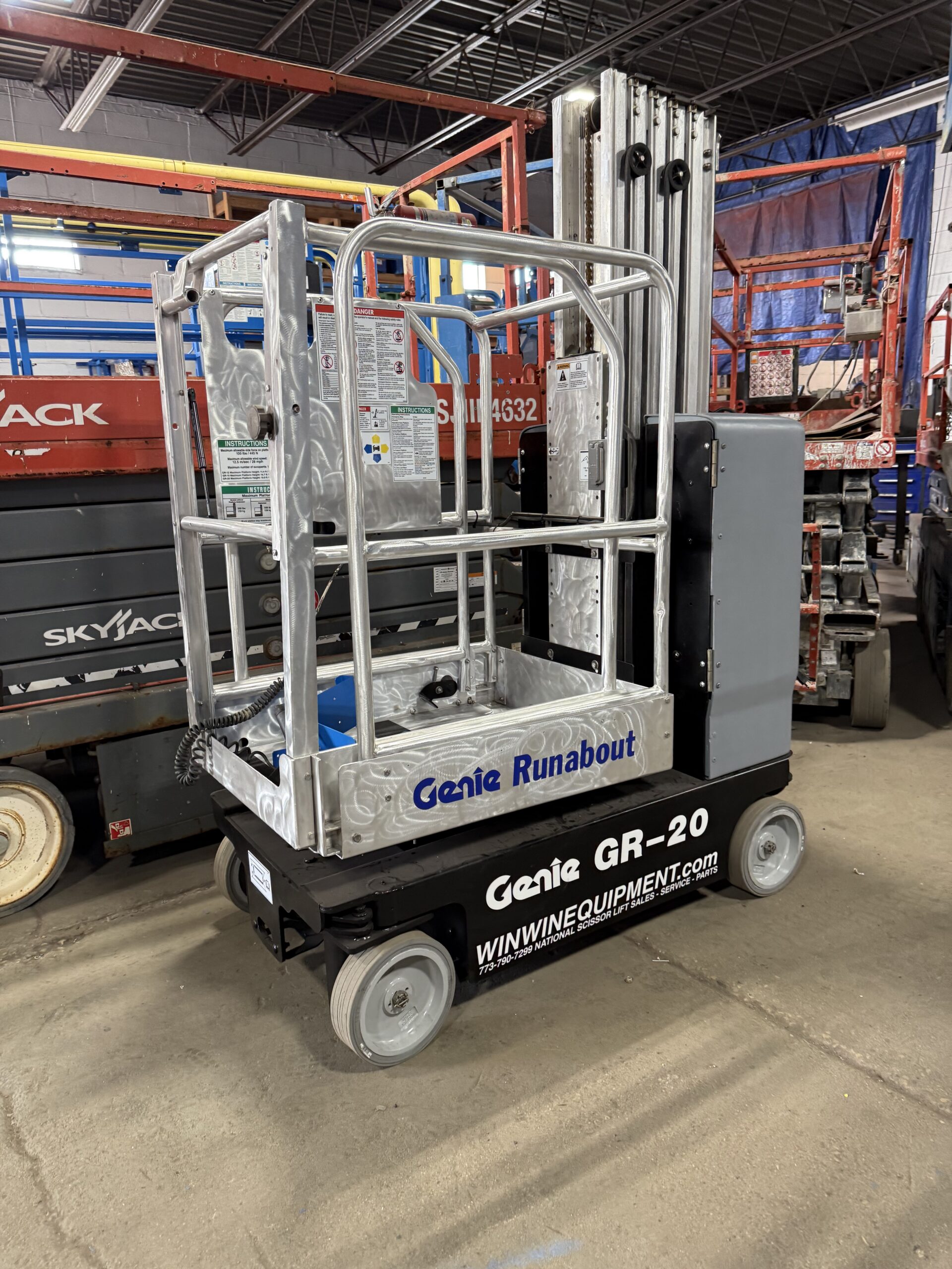 Refurbished Genie GR-20 vertical mast lift for sale — Win Win Equipment Addison IL
