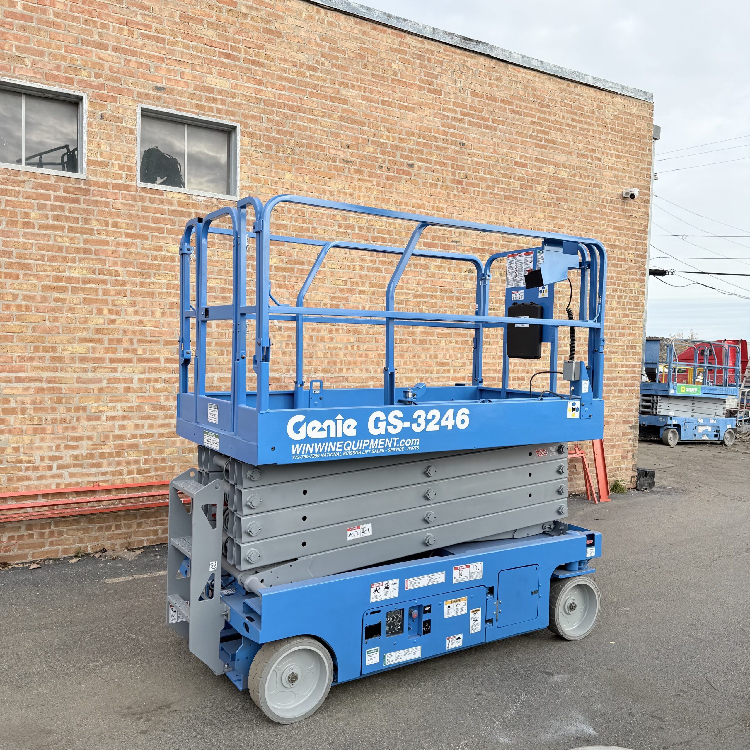 Refurbished 32 ft Skyjack and Genie scissor lifts for sale — Win Win Equipment Addison IL