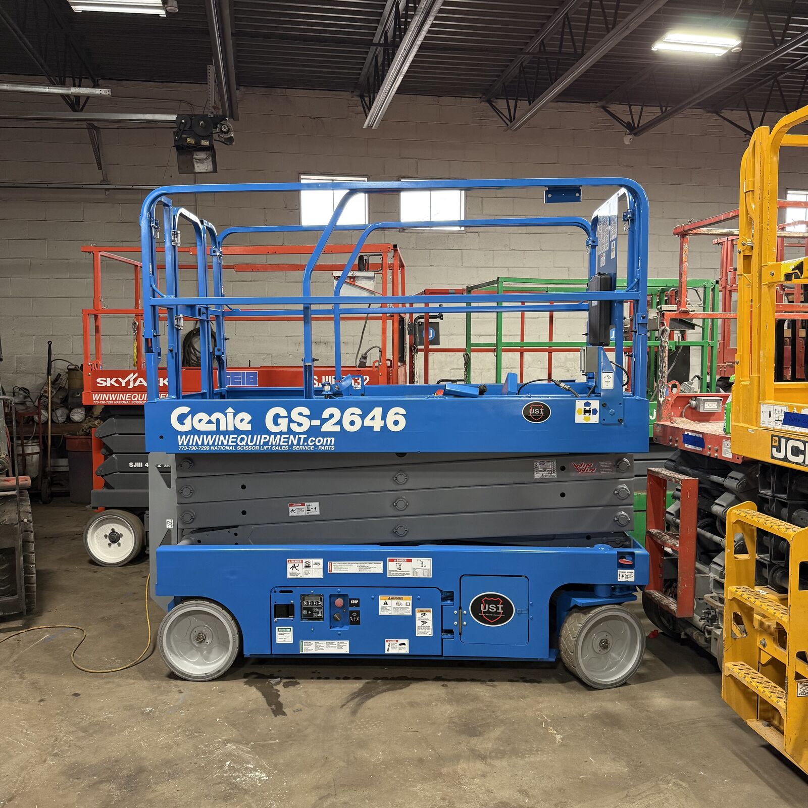 Refurbished Genie scissor lift for sale in Georgia for warehouse and construction work